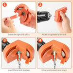3	🛠️Drill Bit Sharpener with 2 Grinding Wheels – Portable multi-purpose drill bit sharpener for grinder attachments, power drill bit sharpener for all drill bits.